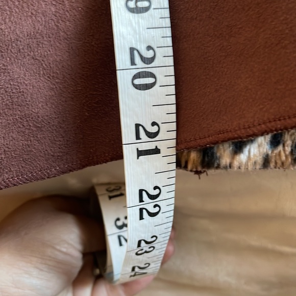 ❤️ BCBG for Nordstrom faux suede and faux leopard fur lined jacket - Picture 10 of 10